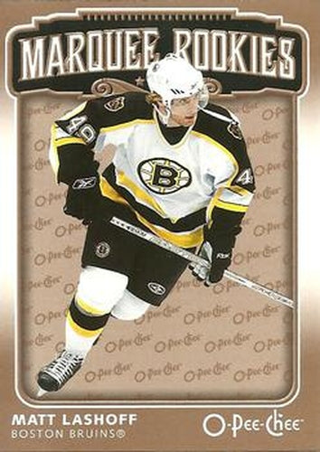 #573 Matt Lashoff - Boston Bruins - 2006-07 O-Pee-Chee Hockey