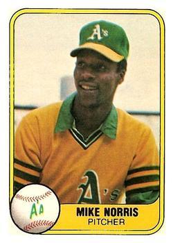 #573 Mike Norris - Oakland Athletics - 1981 Fleer Baseball
