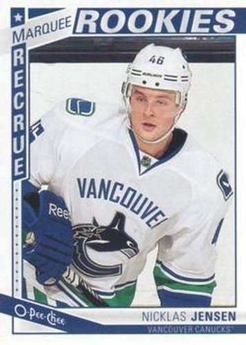 #573 Nicklas Jensen - Vancouver Canucks - 2013-14 O-Pee-Chee Hockey