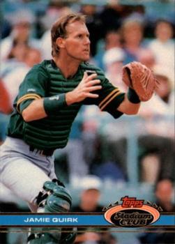 #573 Jamie Quirk - Oakland Athletics - 1991 Stadium Club Baseball