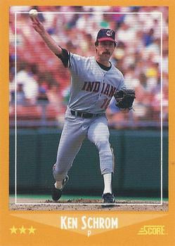 #574 Ken Schrom - Cleveland Indians - 1988 Score Baseball