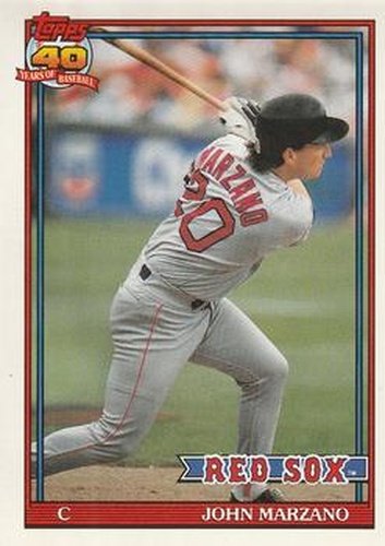#574 John Marzano - Boston Red Sox - 1991 O-Pee-Chee Baseball