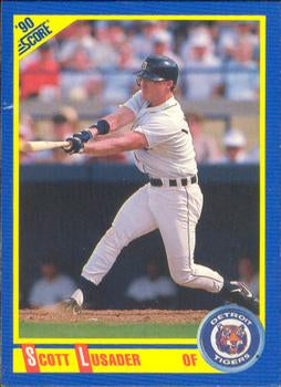 #575 Scott Lusader - Detroit Tigers - 1990 Score Baseball