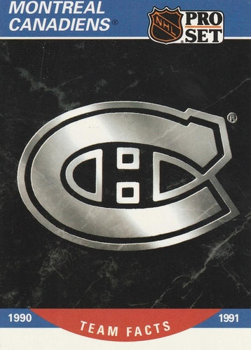 #575 Montreal Canadiens Logo - Montreal Canadiens - 1990-91 Pro Set Hockey