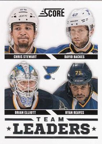 #575 Brian Elliott / Chris Stewart / David Backes / Ryan Reaves - St. Louis Blues - 2013-14 Score Hockey