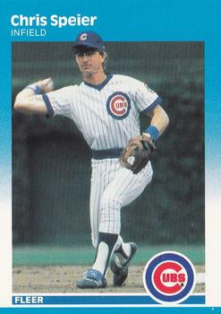 #575 Chris Speier - Chicago Cubs - 1987 Fleer Baseball