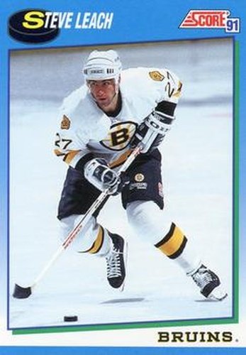 #576 Stephen Leach - Boston Bruins - 1991-92 Score Canadian Hockey