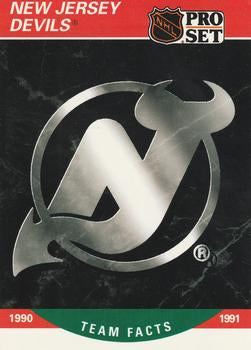 #576 New Jersey Devils Logo- New Jersey Devils - 1990-91 Pro Set Hockey