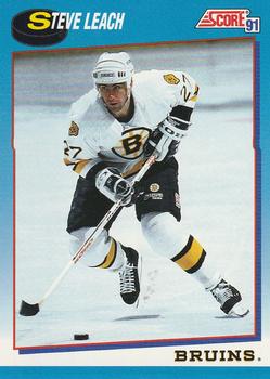 #576 Steve Leach - Boston Bruins - 1991-92 Score Canadian Bilingual Hockey