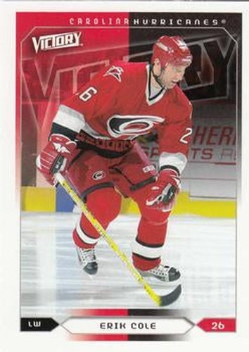 #36 Erik Cole - Carolina Hurricanes - 2005-06 Upper Deck Victory Hockey