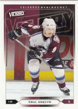 #51 Paul Kariya - Colorado Avalanche - 2005-06 Upper Deck Victory Hockey