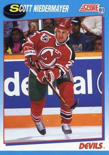#577 Scott Niedermayer - New Jersey Devils - 1991-92 Score Canadian Bilingual Hockey