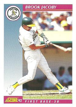 #577 Brook Jacoby - Oakland Athletics - 1992 Score Baseball