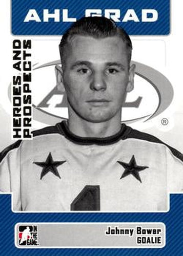 #21 Johnny Bower - Cleveland Barons - 2006-07 In The Game Heroes and Prospects Hockey