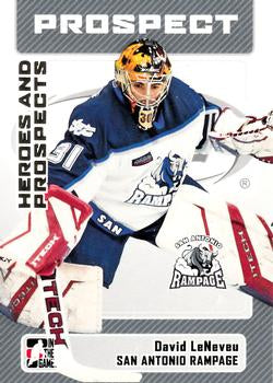#52 David LeNeveu - San Antonio Rampage - 2006-07 In The Game Heroes and Prospects Hockey