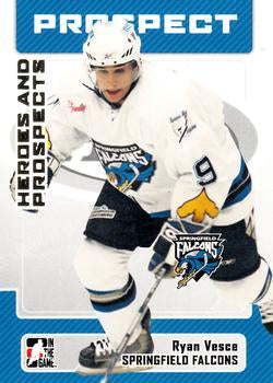 #58 Ryan Vesce - Springfield Falcons - 2006-07 In The Game Heroes and Prospects Hockey