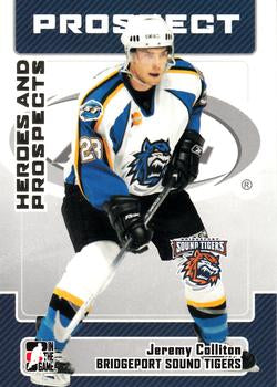 #67 Jeremy Colliton - Bridgeport Sound Tigers - 2006-07 In The Game Heroes and Prospects Hockey