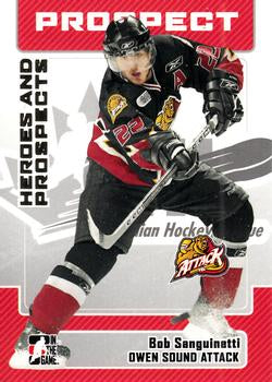 #89 Bobby Sanguinetti - Owen Sound Attack - 2006-07 In The Game Heroes and Prospects Hockey