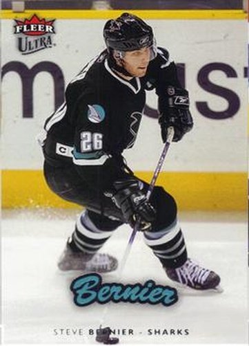 #165 Steve Bernier - San Jose Sharks - 2006-07 Ultra Hockey