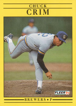 #579 Chuck Crim - Milwaukee Brewers - 1991 Fleer Baseball