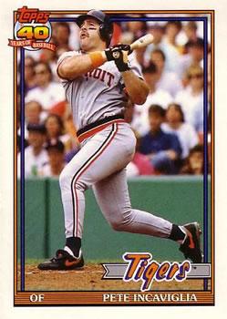 #57T Pete Incaviglia - Detroit Tigers - 1991 Topps Traded Baseball