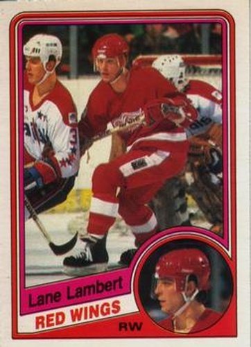 #57 Lane Lambert - Detroit Red Wings - 1984-85 O-Pee-Chee Hockey