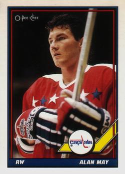 #57 Alan May - Washington Capitals - 1991-92 O-Pee-Chee Hockey