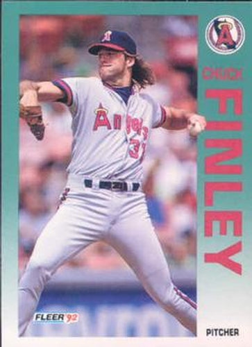 #57 Chuck Finley - California Angels - 1992 Fleer Baseball