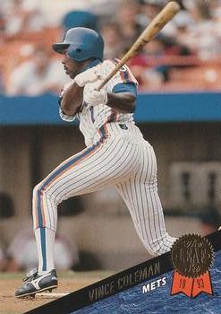 #57 Vince Coleman - New York Mets - 1993 Leaf Baseball
