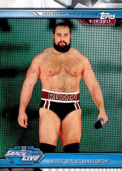 #57 Rusev Defeats Randy Orton - 2019 Topps WWE Road to Wrestlemania Wrestling