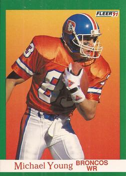 #57 Michael Young - Denver Broncos - 1991 Fleer Football