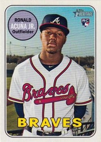 #580 Ronald Acuña Jr. - Atlanta Braves - 2018 Topps Heritage Baseball