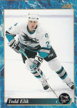 #581 Todd Elik - San Jose Sharks - 1993-94 Score Canadian Hockey