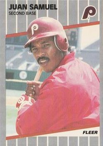 #581 Juan Samuel - Philadelphia Phillies - 1989 Fleer Baseball