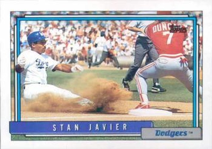 #581 Stan Javier - Los Angeles Dodgers - 1992 Topps Baseball