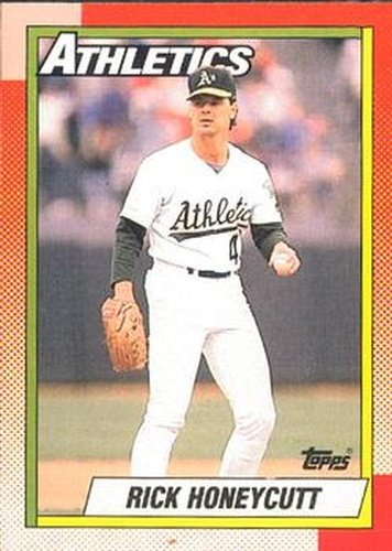 #582 Rick Honeycutt - Oakland Athletics - 1990 O-Pee-Chee Baseball
