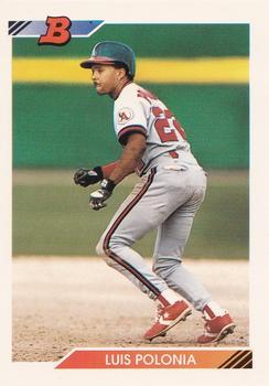 #582 Luis Polonia - California Angels - 1992 Bowman Baseball