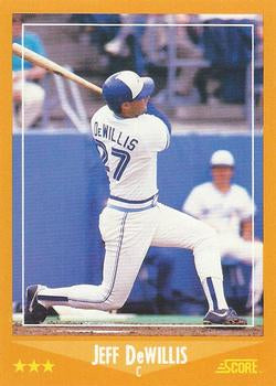 #583 Jeff DeWillis - Toronto Blue Jays - 1988 Score Baseball