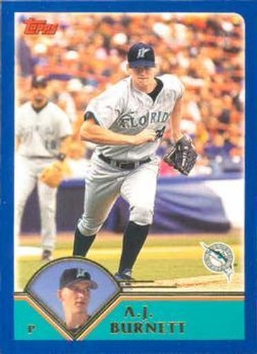 #583 A.J. Burnett - Florida Marlins - 2003 Topps Baseball