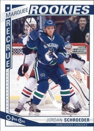 #583 Jordan Schroeder - Vancouver Canucks - 2013-14 O-Pee-Chee Hockey