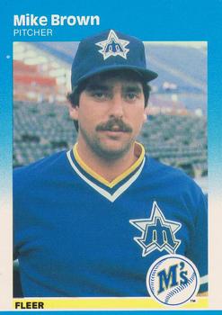 #583 Mike Brown - Seattle Mariners - 1987 Fleer Baseball