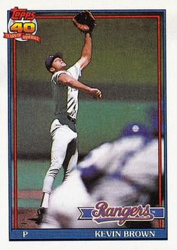 #584 Kevin Brown - Texas Rangers - 1991 Topps Baseball