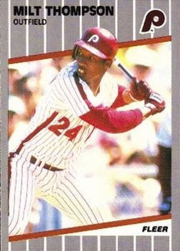 #584 Milt Thompson - Philadelphia Phillies - 1989 Fleer Baseball