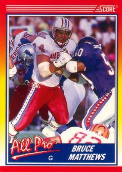 584 Bruce Matthews - Houston Oilers - 1990 Score Football – Isolated Cards