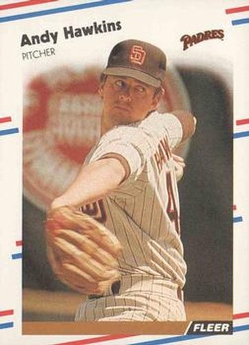#586 Andy Hawkins - San Diego Padres - 1988 Fleer Baseball