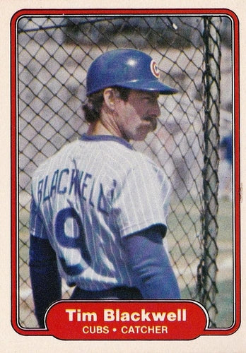 #587 Tim Blackwell - Chicago Cubs - 1982 Fleer Baseball