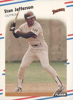 #587 Stan Jefferson - San Diego Padres - 1988 Fleer Baseball