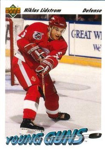 #587 Nicklas Lidstrom - Detroit Red Wings - 1991-92 Upper Deck Hockey