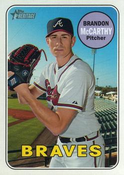 #587 Brandon McCarthy - Atlanta Braves - 2018 Topps Heritage Baseball