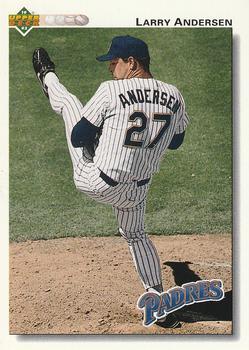 #587 Larry Andersen - San Diego Padres - 1992 Upper Deck Baseball